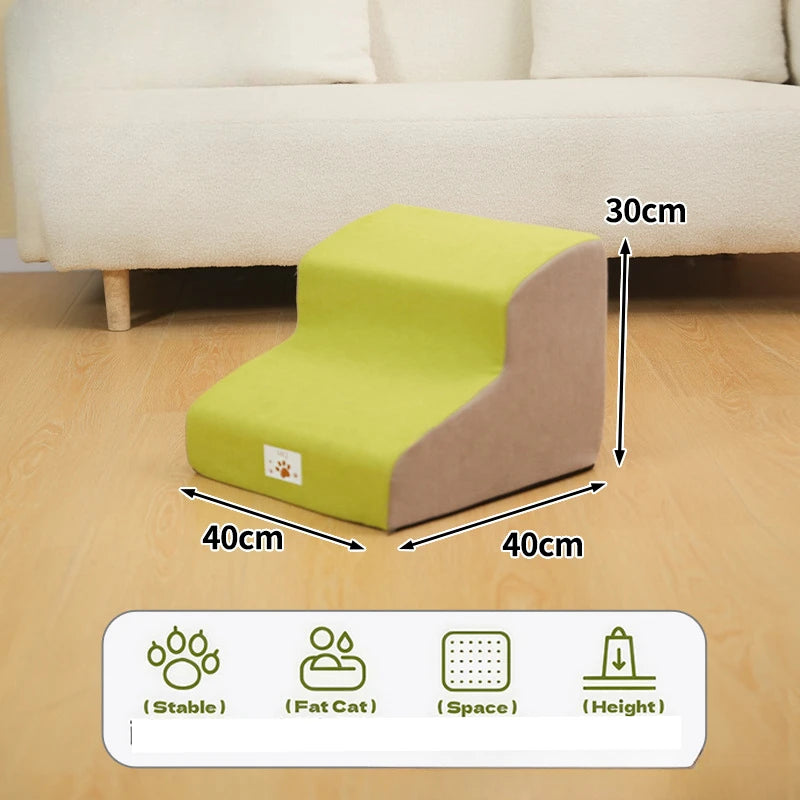 Memory Foam Dog Ramp & Stairs | Removable & Washable Pet Step Stair