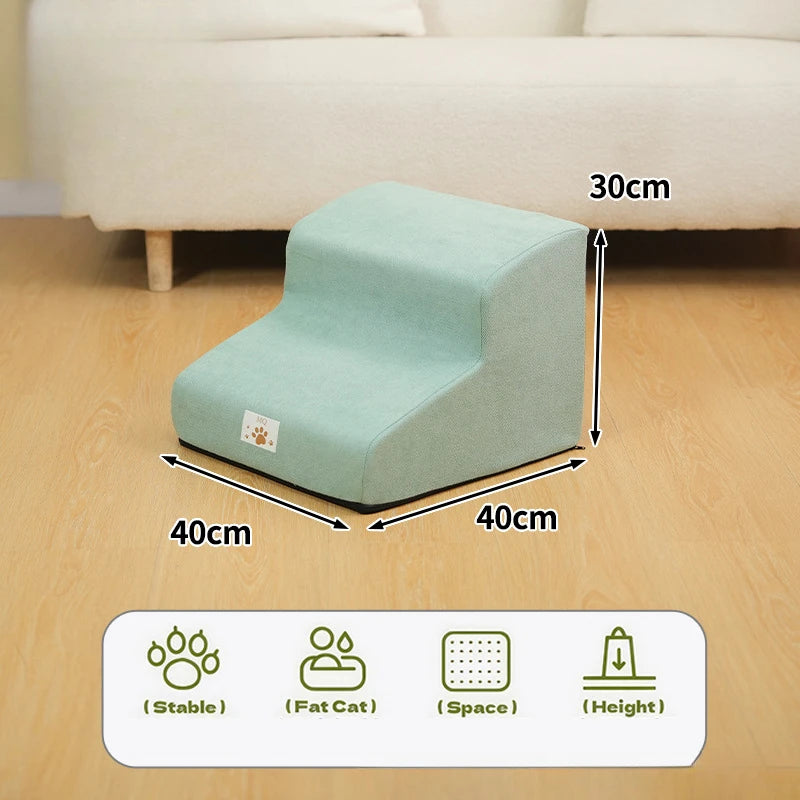 Memory Foam Dog Ramp & Stairs | Removable & Washable Pet Step Stair