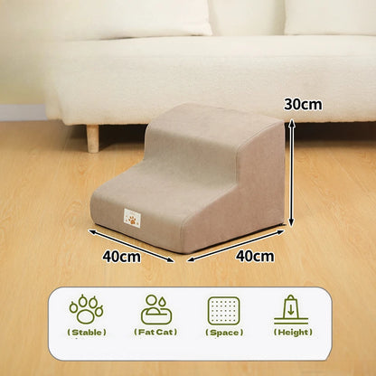 Memory Foam Dog Ramp & Stairs | Removable & Washable Pet Step Stair