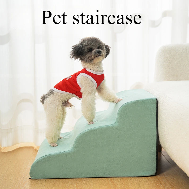 Memory Foam Dog Ramp & Stairs | Removable & Washable Pet Step Stair