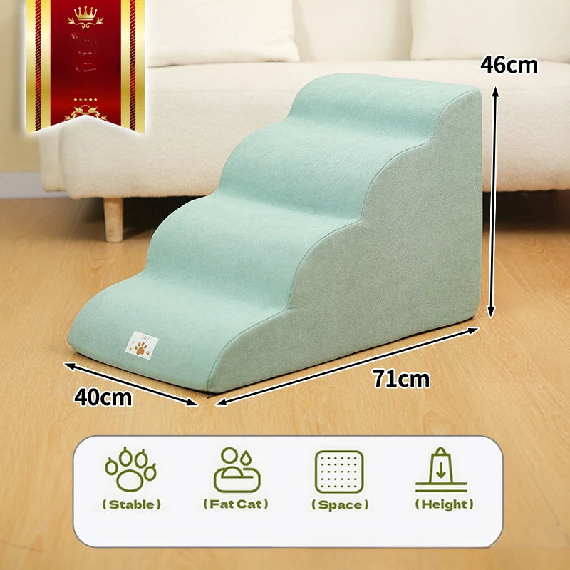 Memory Foam Dog Ramp & Stairs | Removable & Washable Pet Step Stair