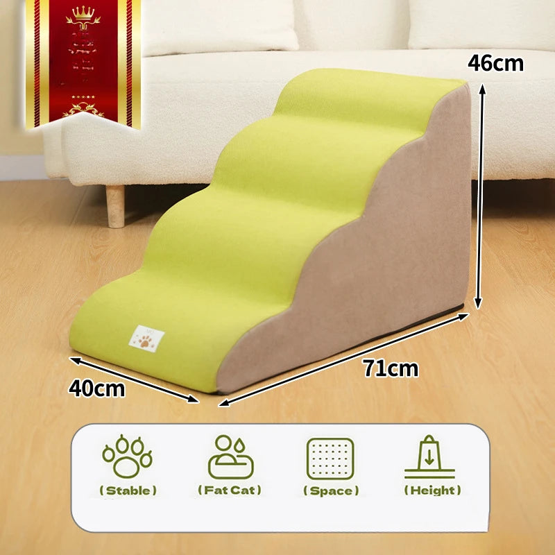 Memory Foam Dog Ramp & Stairs | Removable & Washable Pet Step Stair