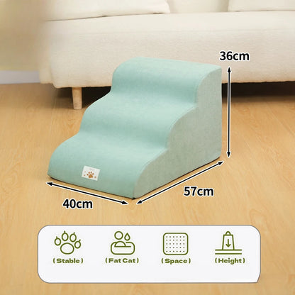 Memory Foam Dog Ramp & Stairs | Removable & Washable Pet Step Stair